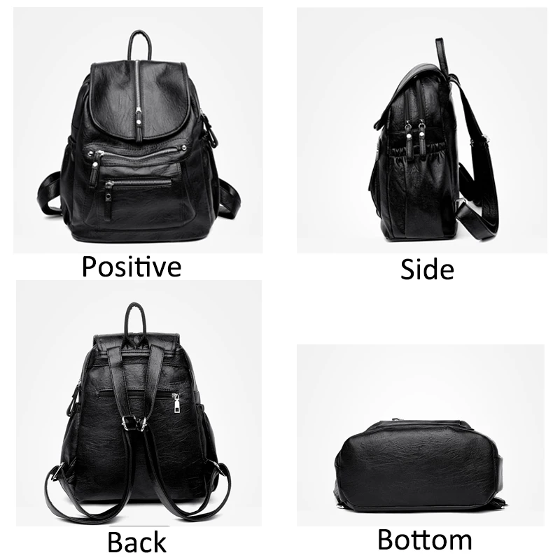 2024 New Fashion Women Backpack High Quality Leather Backpack Casual Shoulder Bags School Bags Large Capacity Travel Backpacks