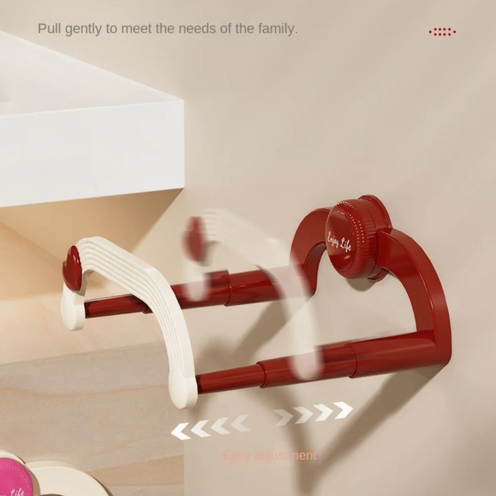 Multifunctional Wall-Mounted Storage Rack Waterproof Great Load Bearing Bathroom Tissue Box Black/Red/White Bathroom Glass Shelf