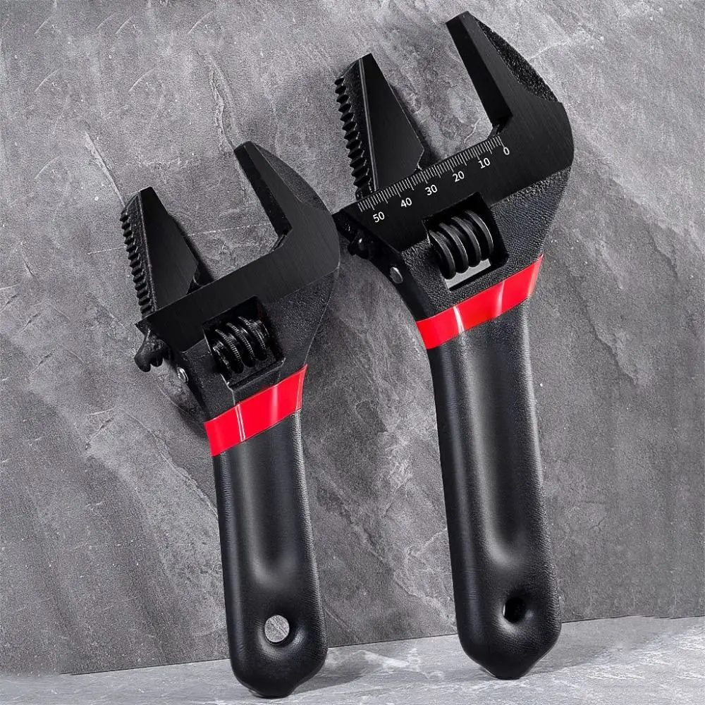 

Multifunction Adjustable Sink Wrench Non-slip Large Opening Repair Tools 6 in 8 in High Hardness Faucet Spanner Bathroom