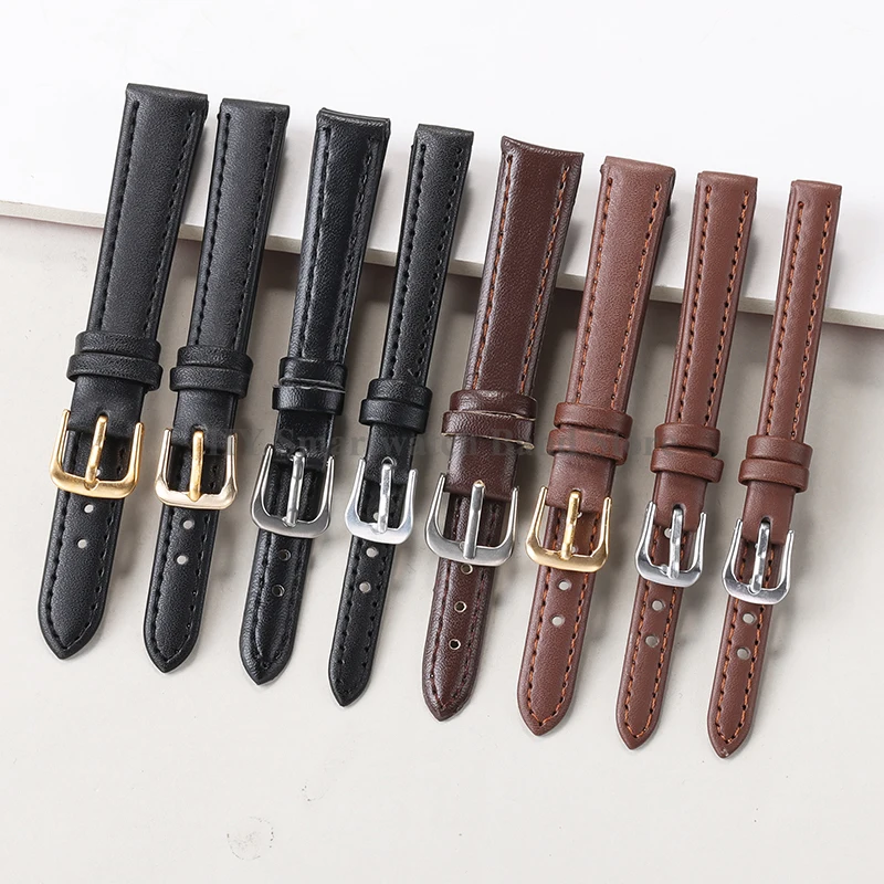 8mm 10mm 12mm 14/16mm 18mm 20mm 22mm 24mm PU Leather Watch Strap for Men Women Soft Leather Wrist Band Universal Sport Bracelet