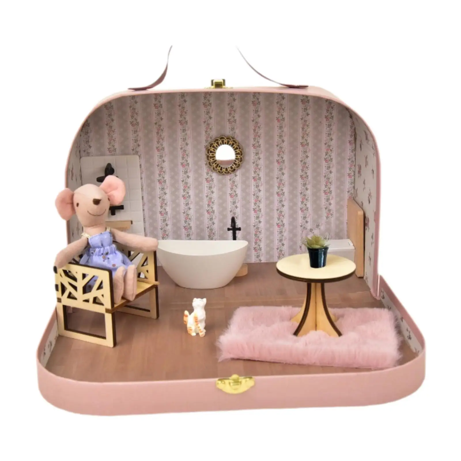 Casa delle bambole in miniatura Bagno Micro Paesaggio Regali di festa Parti di bambole BJD Modello di vasca da bagno per 1:12 Soggiorno Bagno Case da gioco