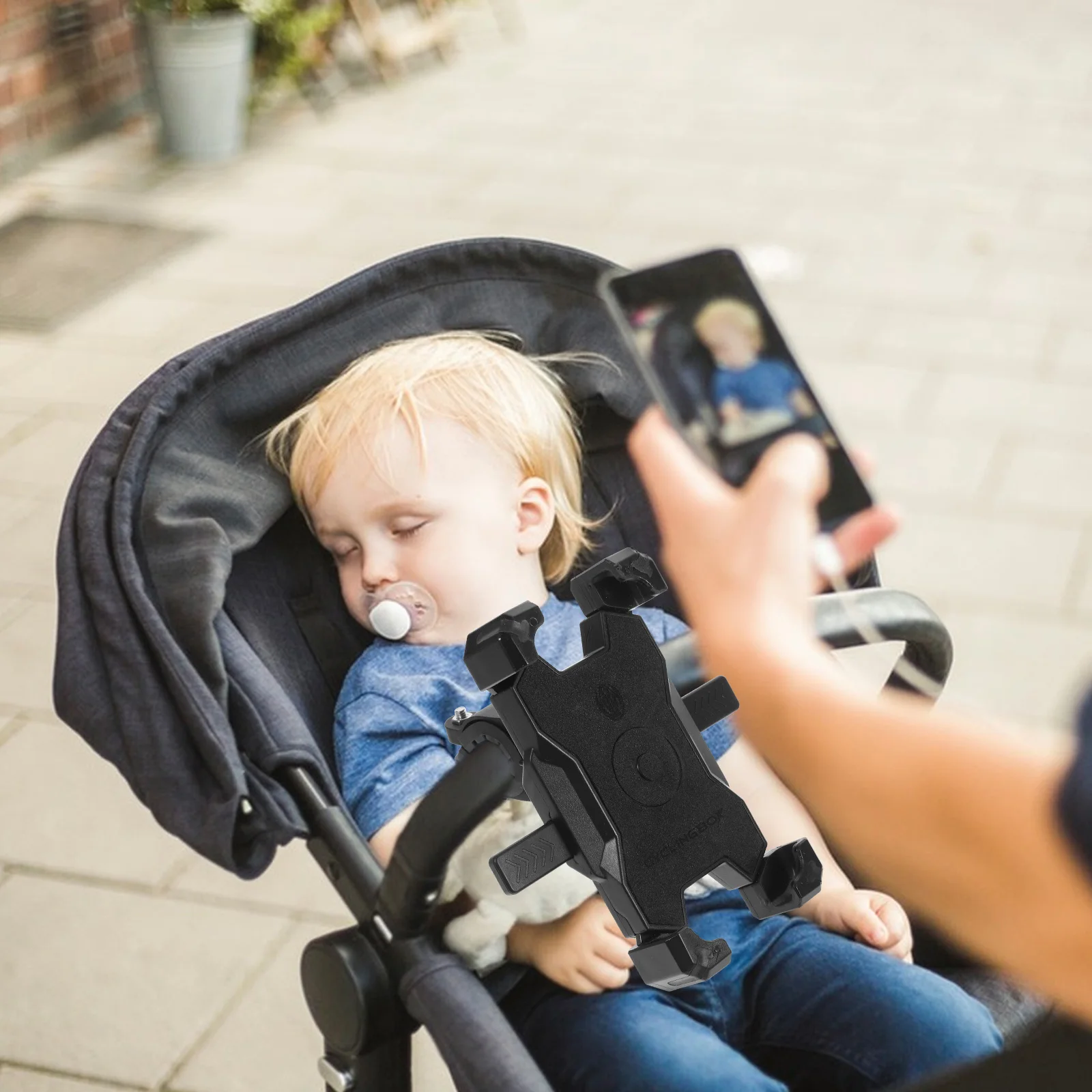 

Mobile Phone Holder for Bicycle Stroller Mount Telephone Cell Black Holders Baby
