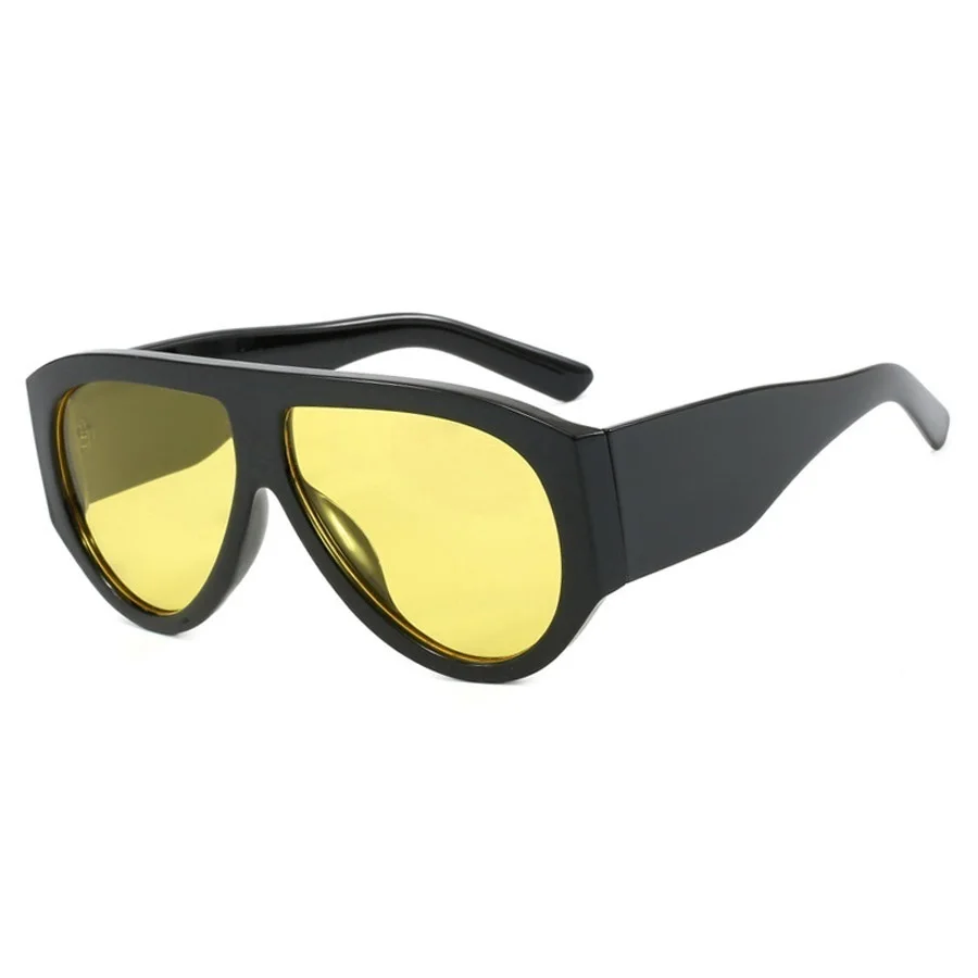 Vintage Oversized Wide Leg Sunglasses Men New Fashion Oval Hip Hop Sun Glasses Ladies Sexy Elegant Eyewear Leopard Print Shades