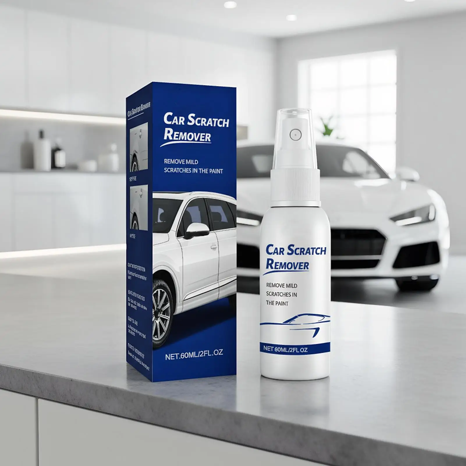 Spray para Eliminar Arañazos de Coche, 60 ml, Rápido y Efectivo, Alta Protección, Reparación de Pintura, Spray Abrillantador para el Cuidado de la Pintura Automotriz