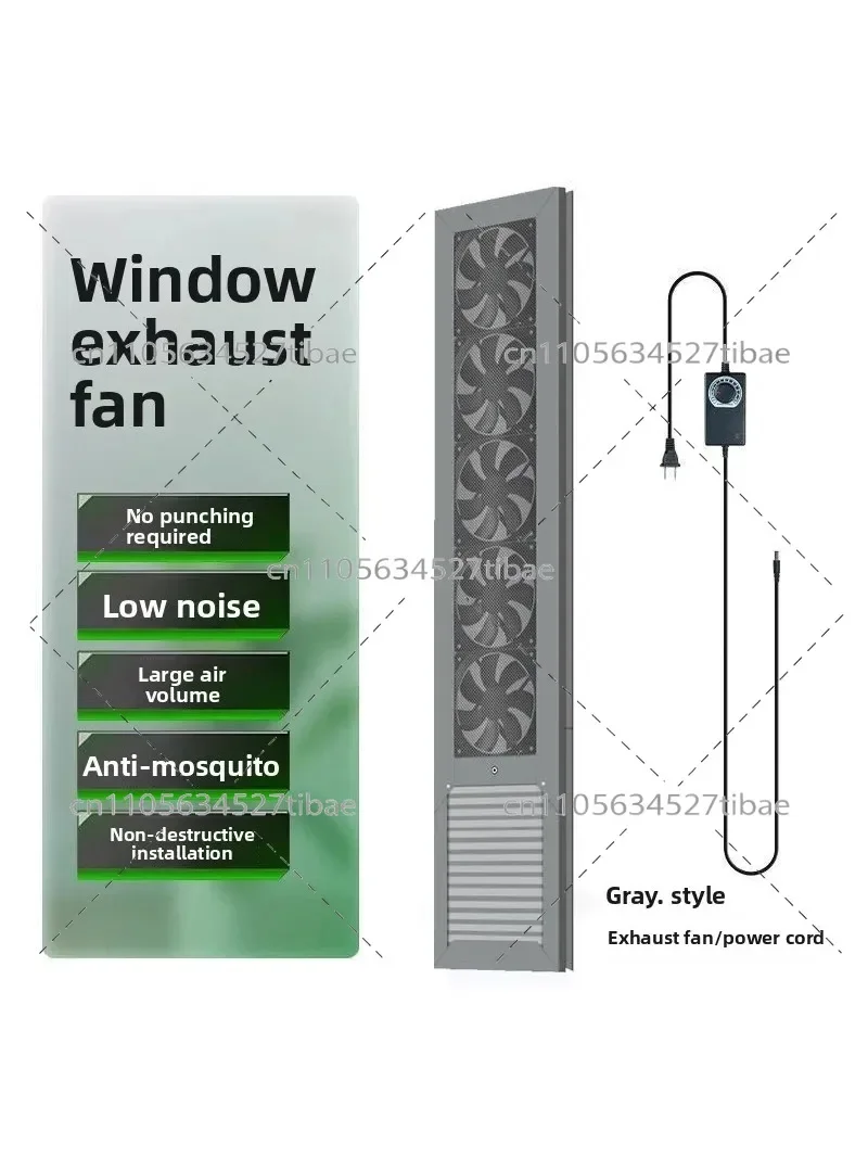 

Window Exhaust Fan No Drill Installation Silent Ventilation Fan for Kitchen Glass Window Air Vent