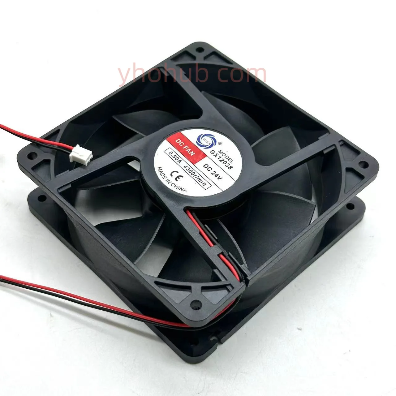 

MEIXING GX12038 DC 24V 0.50A 120x120x38mm 2-Wire Server Cooling Fan