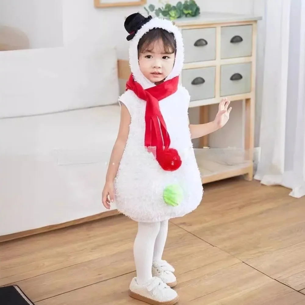 Costume de bonhomme de neige de noël, Costume de spectacle de poupée de neige, elfe de noël, père noël, poupée de neige pour enfants en Europe et en amérique