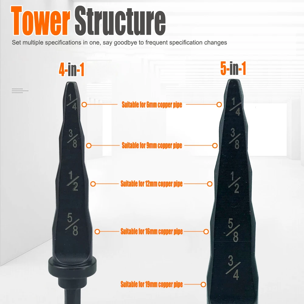 4 In 1 5 In 1 Electric Copper Tube Expander Swaging Needle Tool Hexagonal Handle Hand Drill Electric Drill Tool Accessories