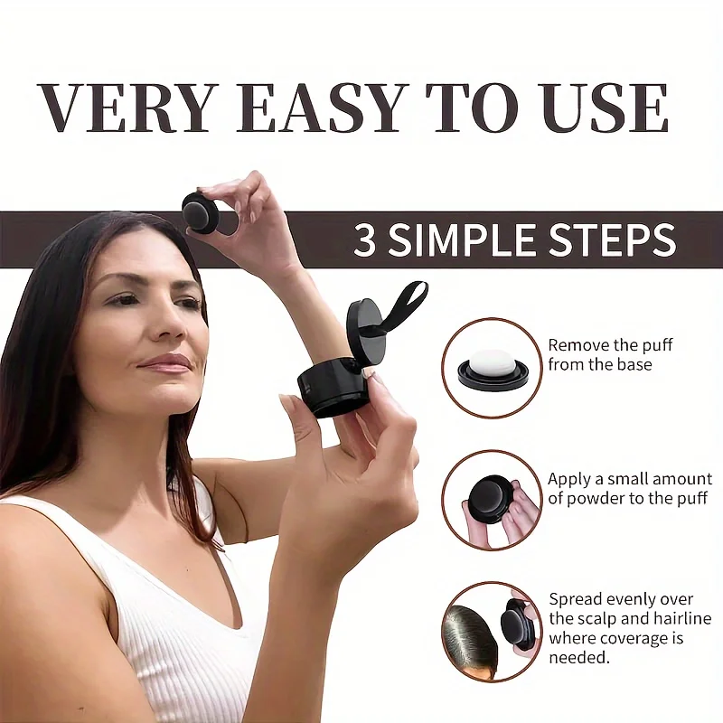 2pcs Set of Hairline Powder Plus Brush,Eyebrow Powder and Contouring and Three-in-one Combination with Chin Line Powder,48-hour