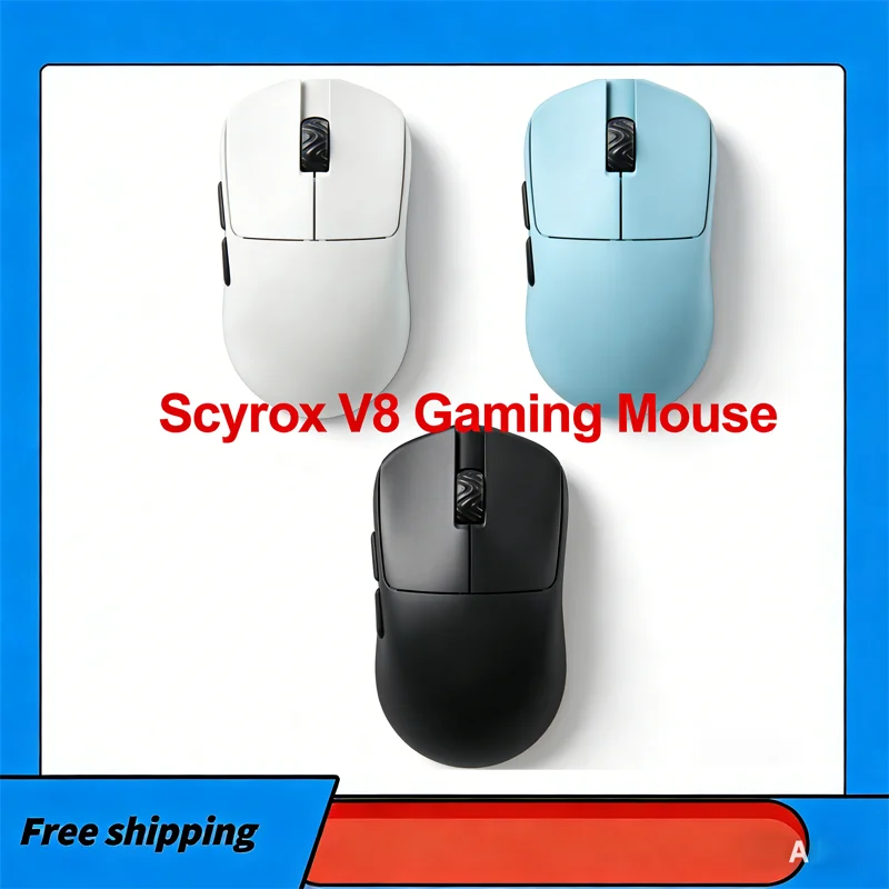 

Новая беспроводная игровая мышь Scyrox V8/V6 8k 2.4G с режимом TIR, легкая, настраиваемая, на базе Pixart3950, для ПК, киберспорта, офиса и в качестве подарка