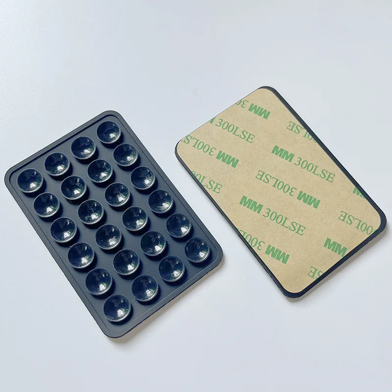 Doppelseitiges Silikon-Saugpad für Handyhalterung, Saugnapf mit Klebstoffrückseite, Silikon-Gummi-Saugpad für Fixierpads