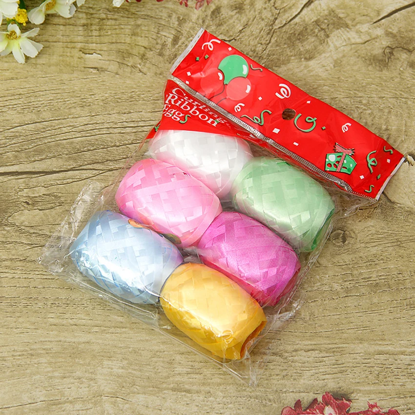 6pcs/pack balloon tie rope ribbon, plastic tie balloon ribbon, wedding holiday decoration balloon tie Ribbon 5mm*10m