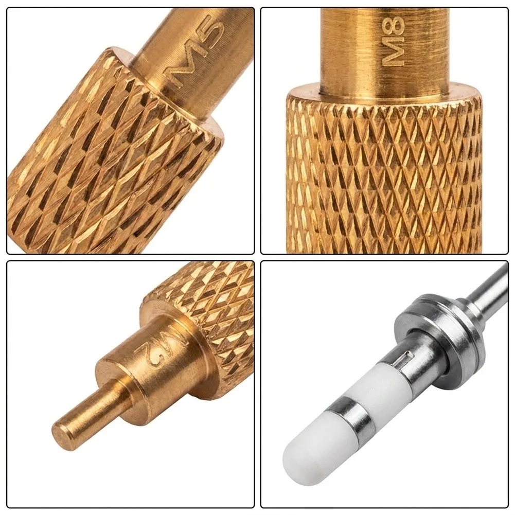 For Plastic Part Assembly TS100 Hot Insert Nozzle Brass Heating Tips Carving 15*5*2cm Secure Locking Mechanism