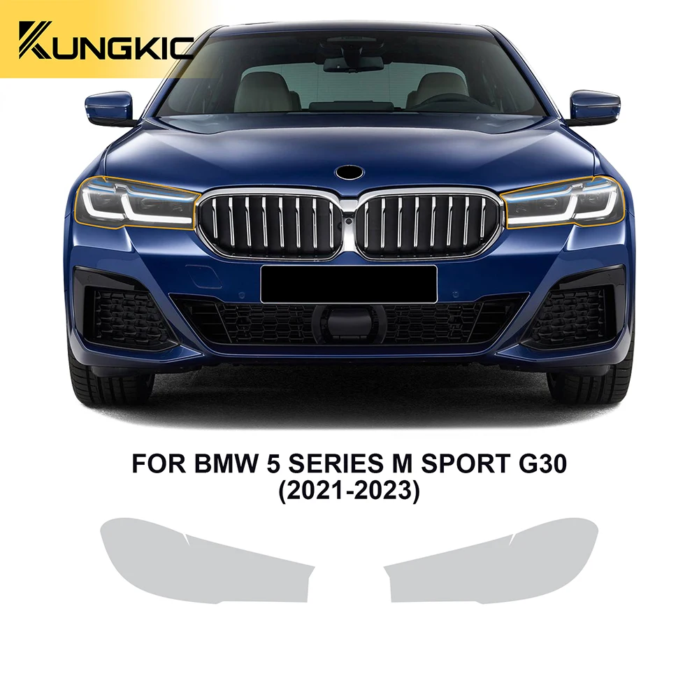 

KUNGKIC PPF TPU передняя фара для BMW 5 серии G30 M Sport 2021 2022 2023 Защитная пленка для краски Precut Car Clear Bra Transparent