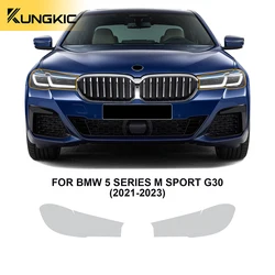 KUNGKIC PPF TPU Headlight for BMW 5 Series G30 M Sport 2021 2022 2023 Paint Protection Film Precut Car Clear Bra Transparent