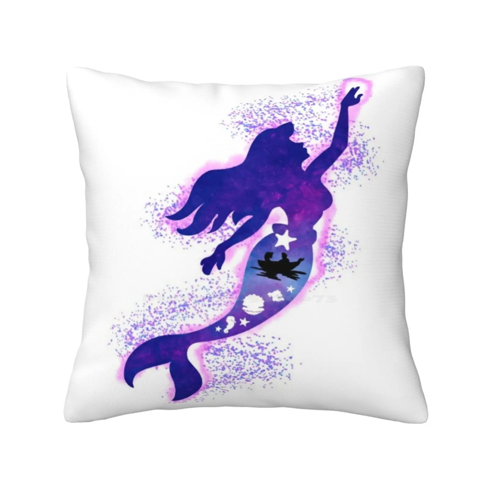 Dream Throw Cushion Pillow Cover The Little Mermaid Sirenetta Cute Mermaid Walt Ariel Princess Princess Ariel