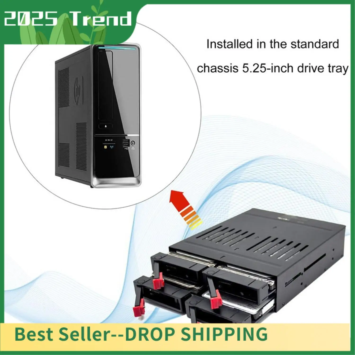 

Top Deals Oimaster 1 Set 2.5 Inch Hard Drive Case Internal Mobile Rack & 1 Set Hard Drive Rack Standard 5.25 Inch Device Comes