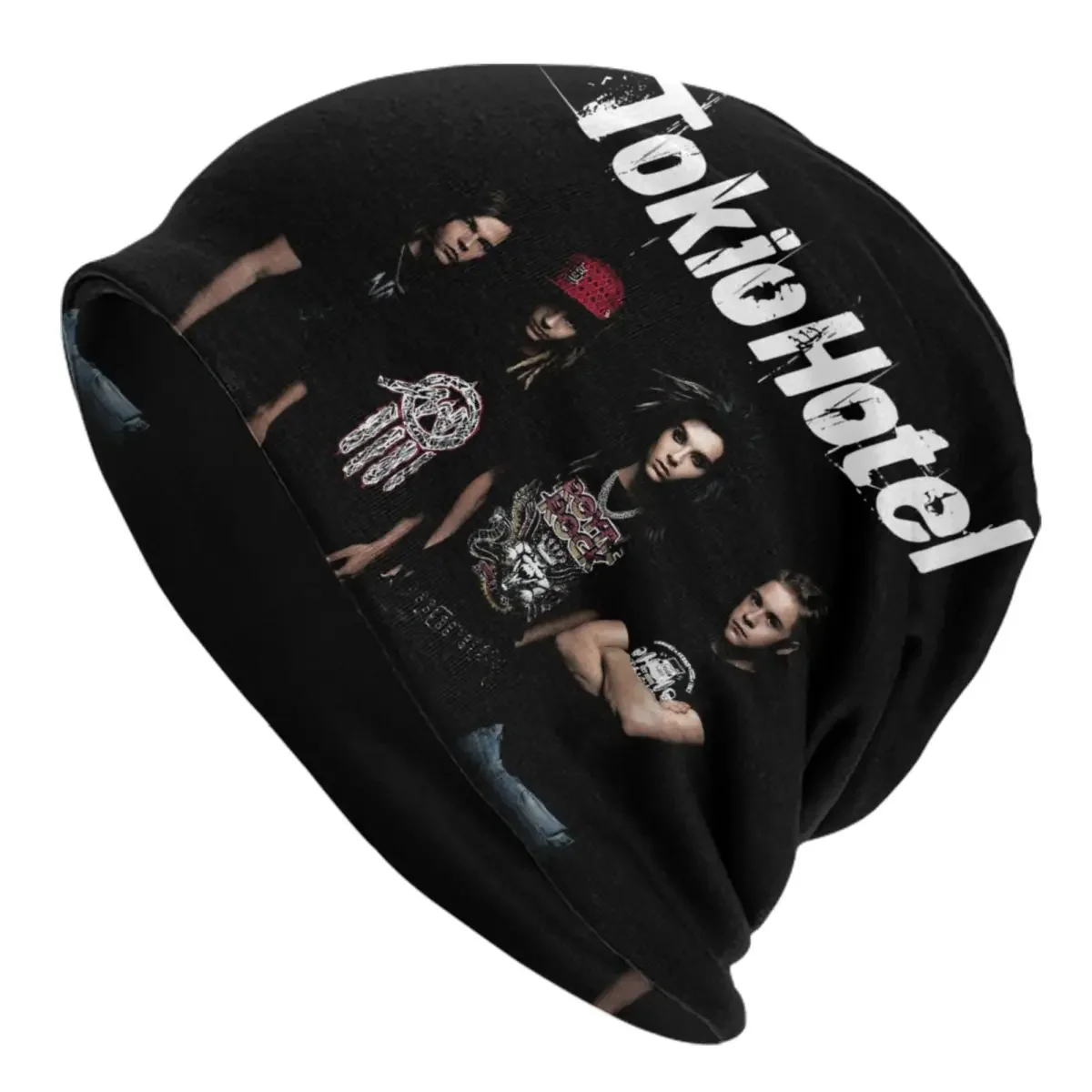 Tokio Hotel Band Skullies Beanies Caps Unisex Winter Warm Knitted Hat Women Hip Hop Adult Pop Rock Bonnet Hats Outdoor Ski Cap