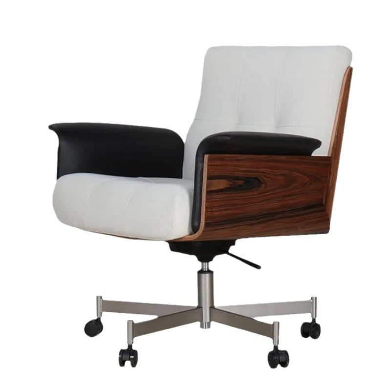 

Computer chair leather boss modern simple light luxury desk armchair rotating office