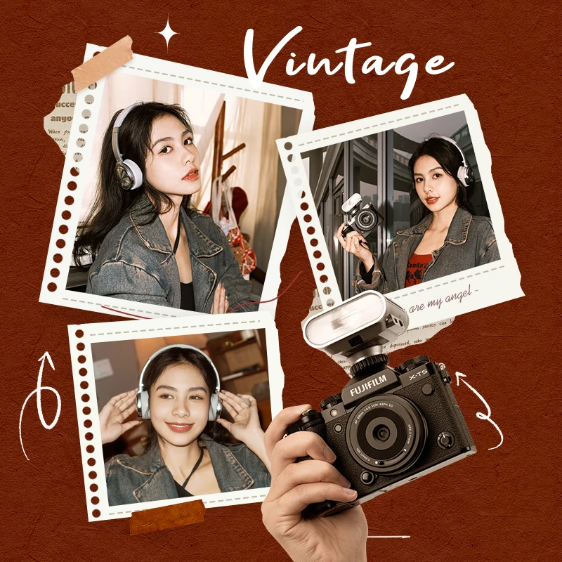 Viltrox Vintage Z1 Mini Flash Camera Retro Speedlight Flashs GN12
