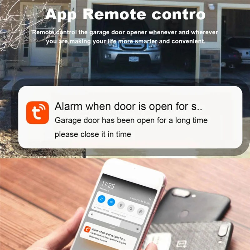 Ingenious-Tuya WIFI Smart Garage Door Opener Controller APP Controllo vocale Interruttore intelligente Supporto Controllo condivisione familiare