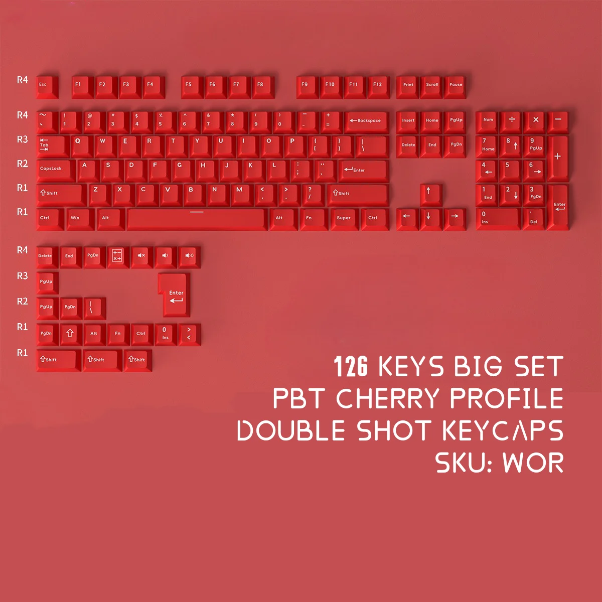 PBT Keycaps Wit Roze WOB keycap Double Shot 126 toetsen ISO Alice Layout Cherry Profiel voor Cherry MX mechanisch toetsenbord