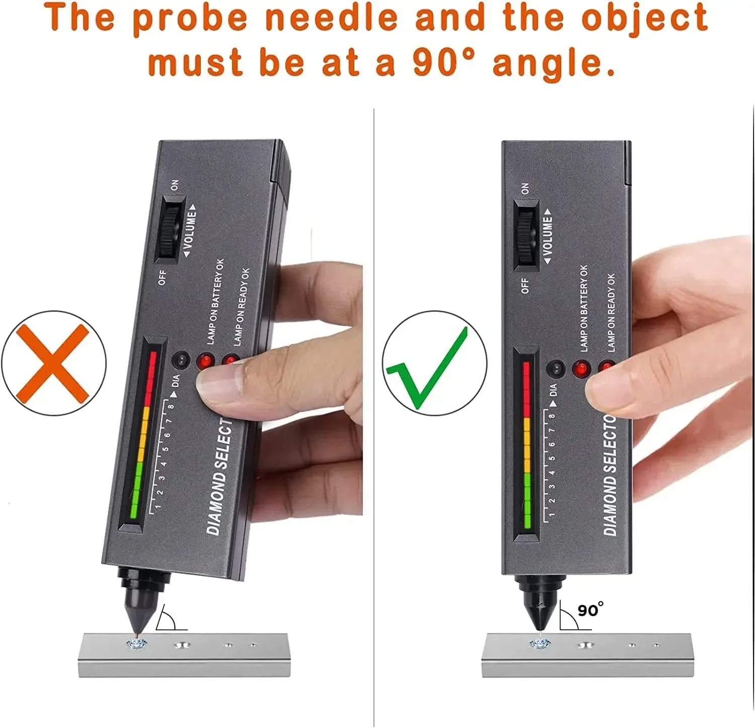 NIUPIKA High Accuracy Professional Jewelry Diamond  Selector Jeweler Diamond Tester Pen For Novice and Expert