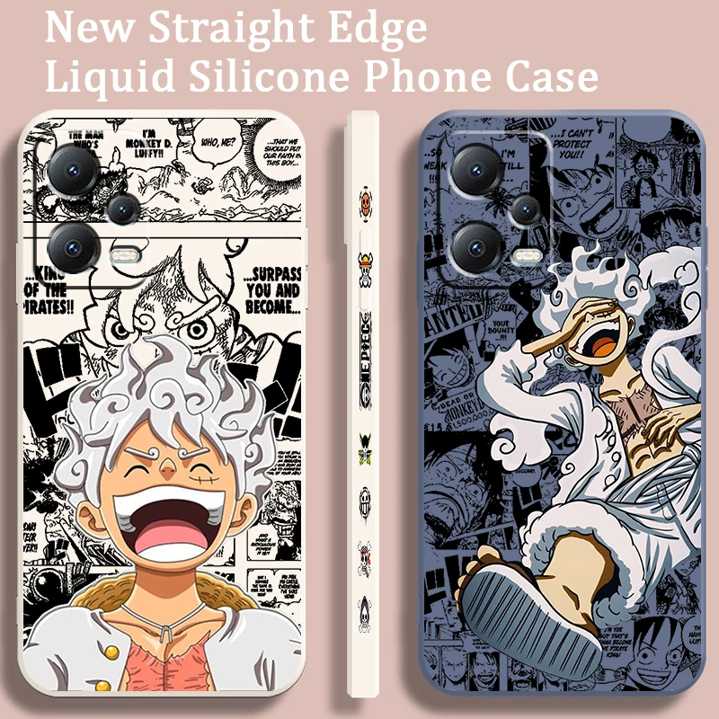 Japanese One Piece Anime Liquid Left Rope For Xiaomi Redmi Note 13 12 12S 12R 11 11T 11S 10 10S Pro Plus 5G Soft Phone Case