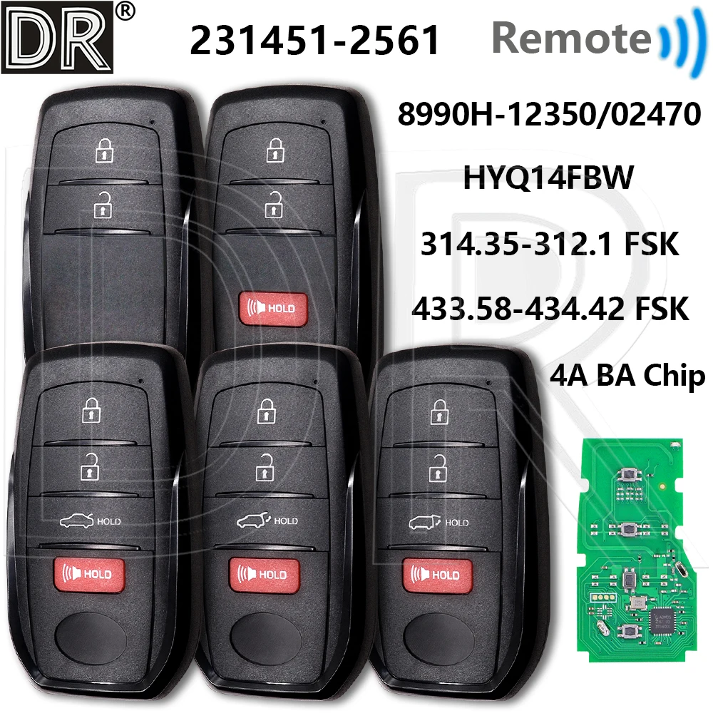 

Отличная плата: 231451-2561 4A BA Chip HYQ14FBW, чип для автомобильного ключа Toyota Granvia Levin Corolla Cross Sienna Camry Frontlander 2022-2025