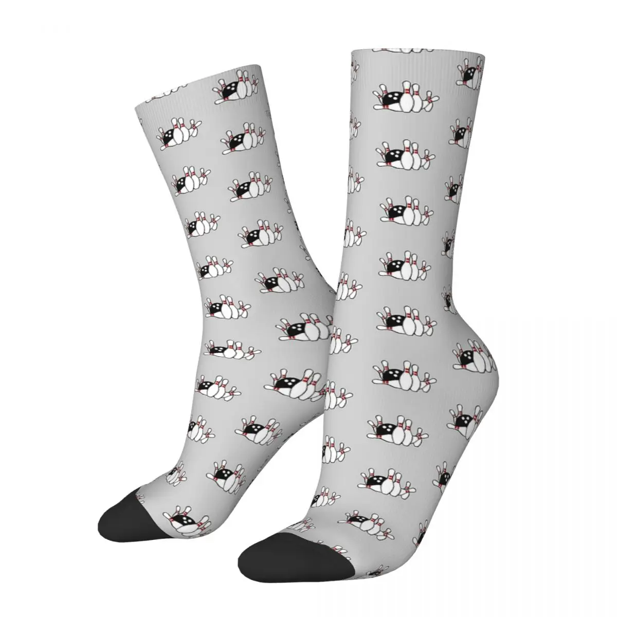 Bowling Art Socks Harajuku High Quality Stockings All Season Long Socks Accessories for Man's Woman's Birthday Present