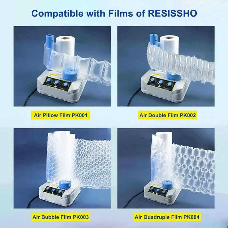 Inflatable air pillow cushion packaging bubble film machine