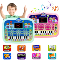 Kids Tablet Toddler Learning Pad with LED Screen Teach Alphabet Numbers Word Music Math Early Development Interactive toy btj