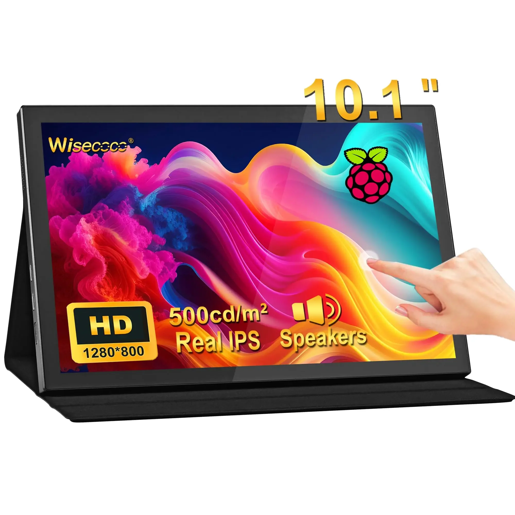 10 inch Touch Screen LCD Monitor IPS 1280*800 External Secondary Screen Type-C HDMI Display for Raspberry Pi 5 4 3 4b 3b+ B Pi