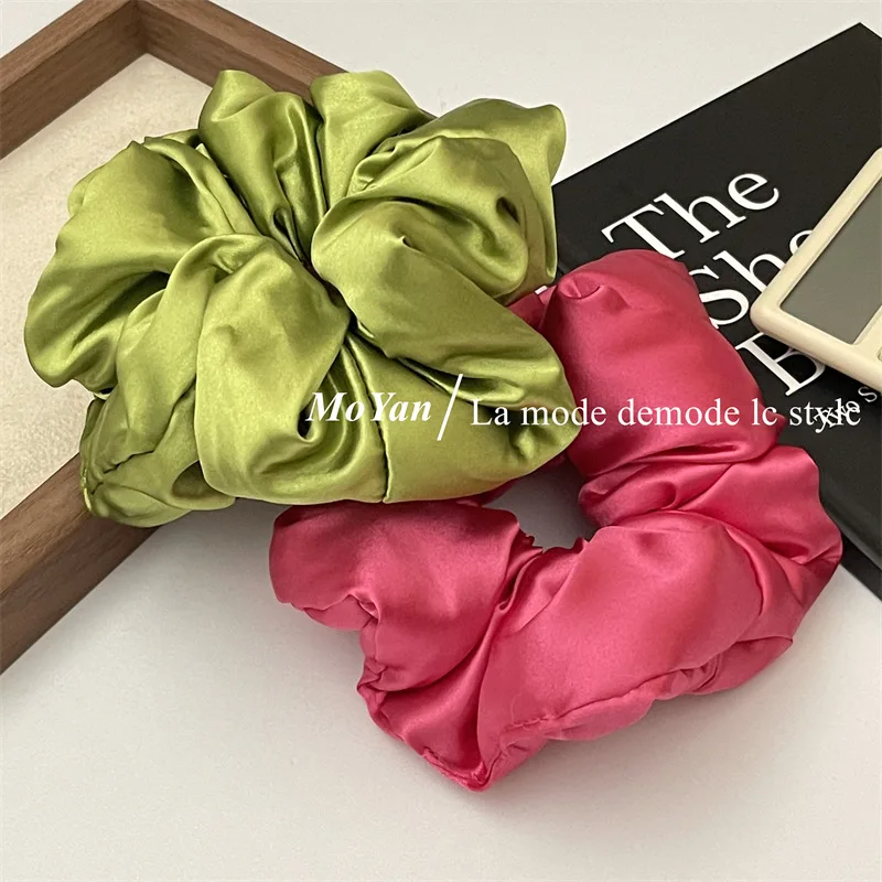 Fashion  Big Scrunchies for Hair Ties With Fillers  Elastic Hair Bands for Girls and Women Hair Accessories Tieup French Style