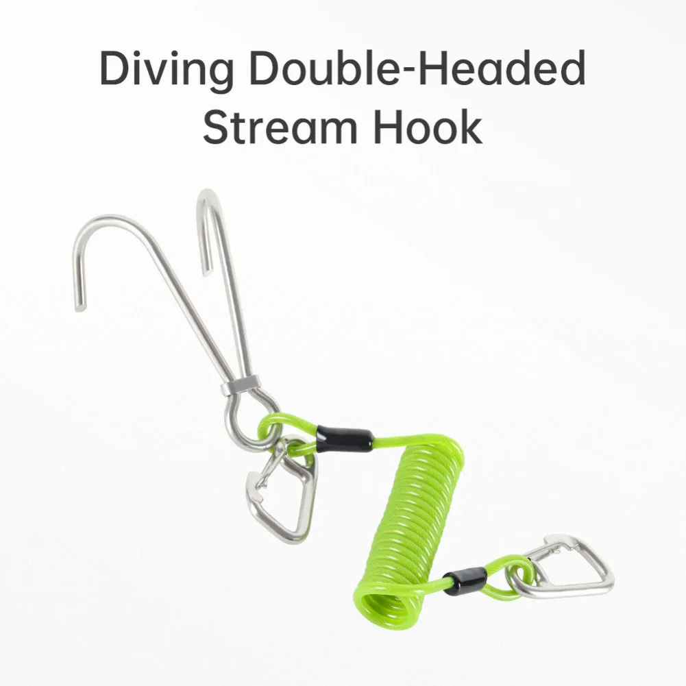 

Двухсторонний крюк для дайвинга, снаряжение для водных развлечений, нержавеющая сталь 316, удобное хранение, высокая грузоподъемность