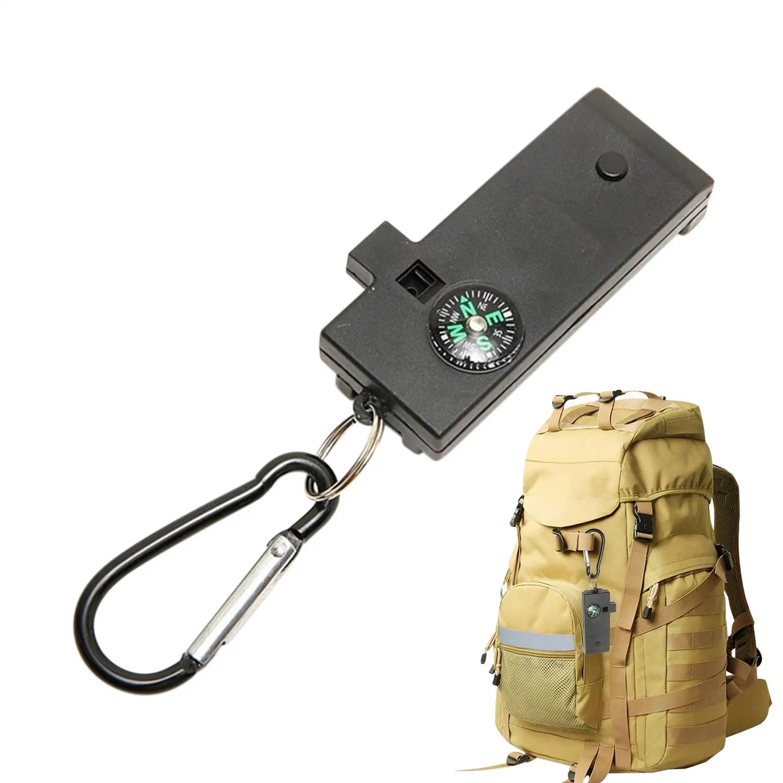 

5-in-1 Survival Whistle With Telescope & Magnifier Multi&tool With Flashlight Emergency Gear For Outdoor Backpacking Climbing