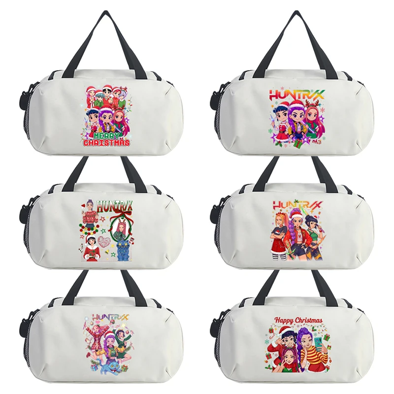 

KPop Demon Hunters дорожная сумка с мультяшным принтом Руми Мира Зои, сумки для багажа, портативная сумка для хранения одежды, кавайные сумки, подарки