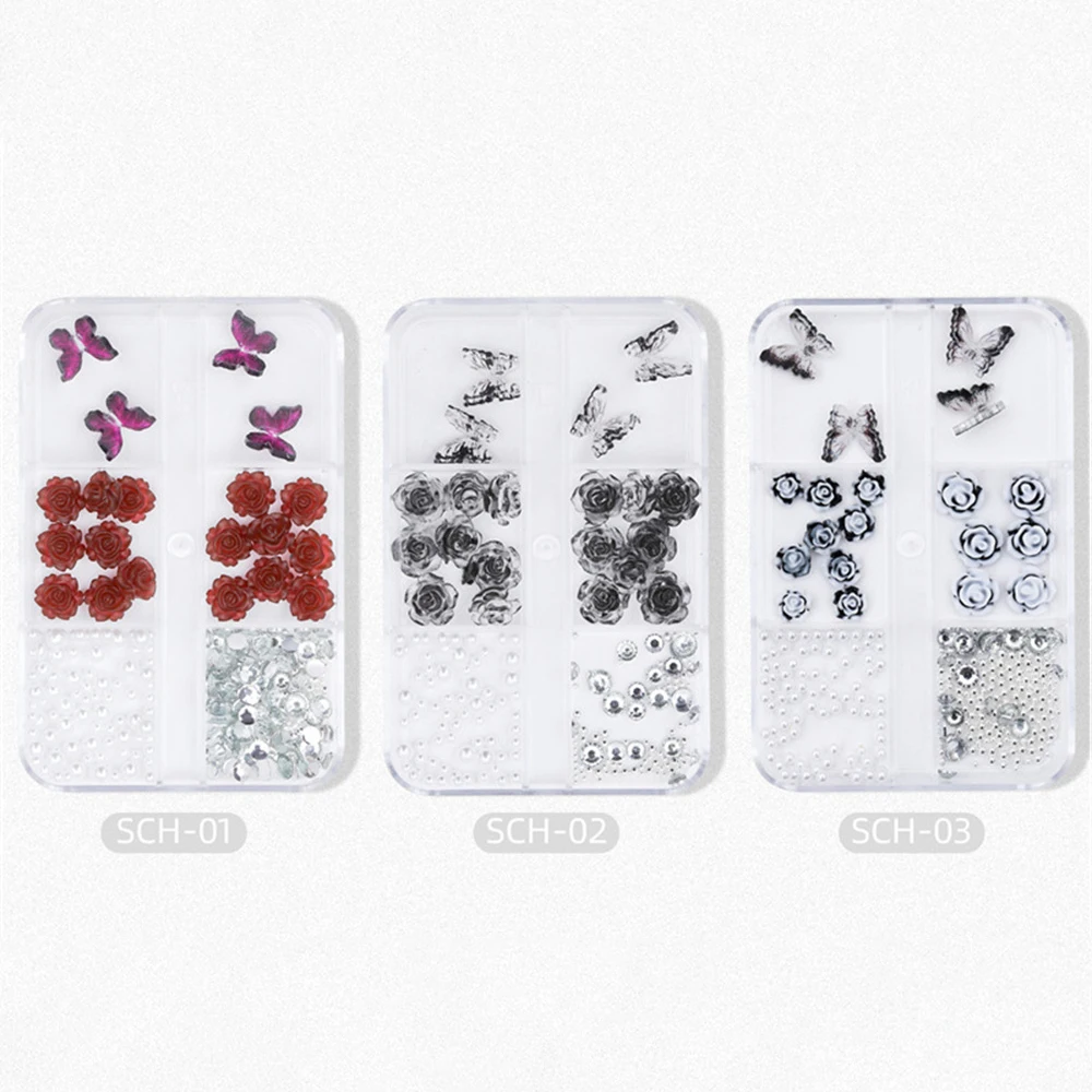 Showing Off Is Popular Mariposa Accesorios para decoración de uñas versátiles y mezclables Mini necesidad duradera, elegante y elegante