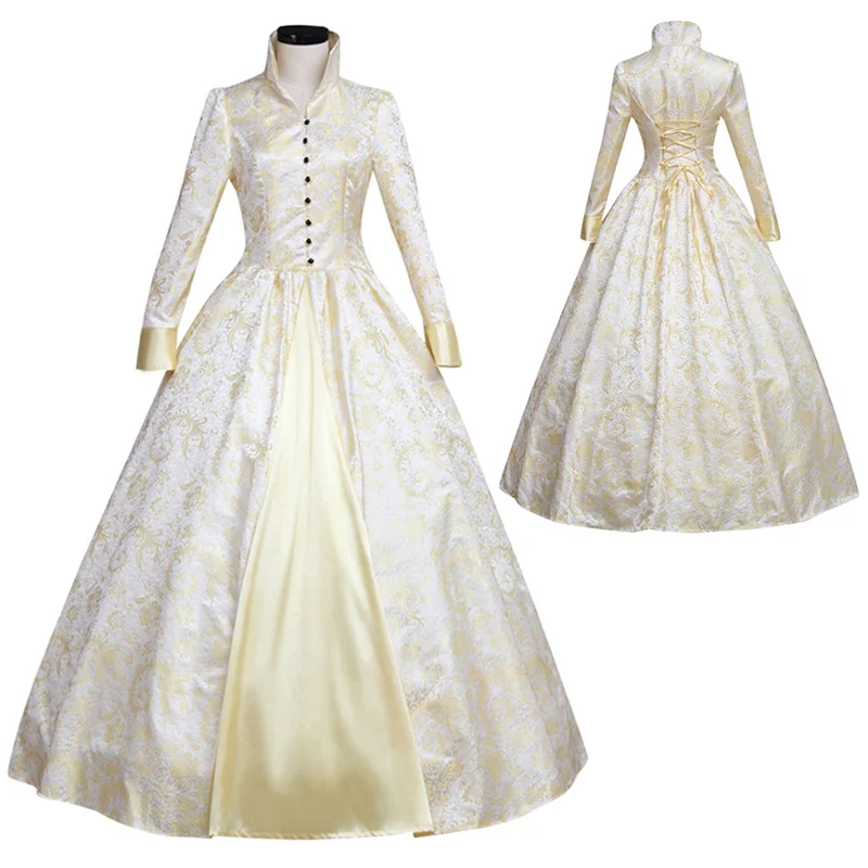 

Medieval Victorian Queen Palace Princess Women Court Palace Cosplay Costumes Gown Wedding Party Formal Dress