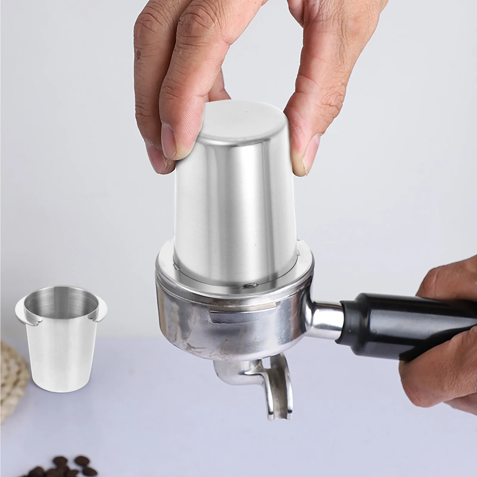 

Coffee Machine Dosing Cup Stainless Steel Rust Proof For Espresso Machine Powder Feeder Coffee Making Tool Part