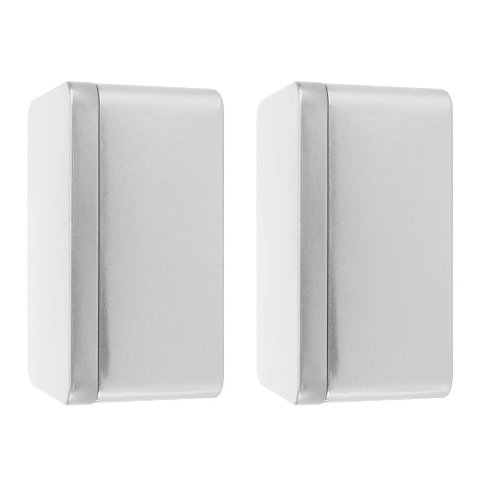 

2pcs Tinplate Canister Household Storage Holder Large Capacity Rectangular Tea Organizer For Loose Tea Coffee Beans Jewelry