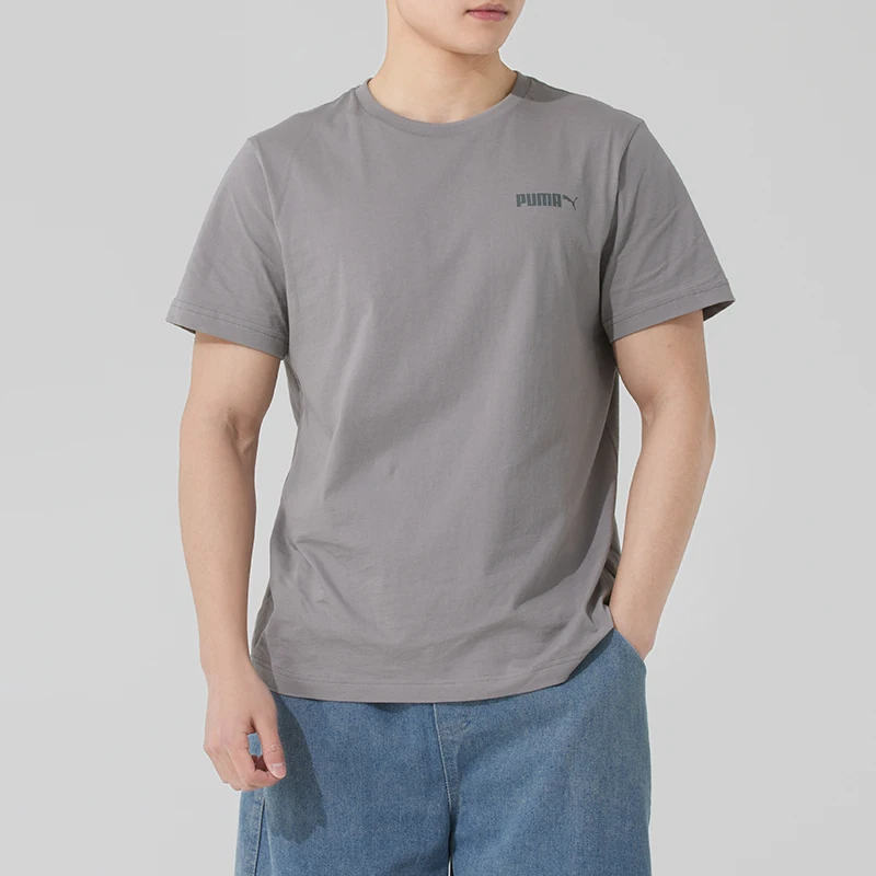 

Puma Men's Short-Sleeved Fashionable Casual Sportswear Fitness Training T-Shirt Round Neck Pure Color Top 691340-62