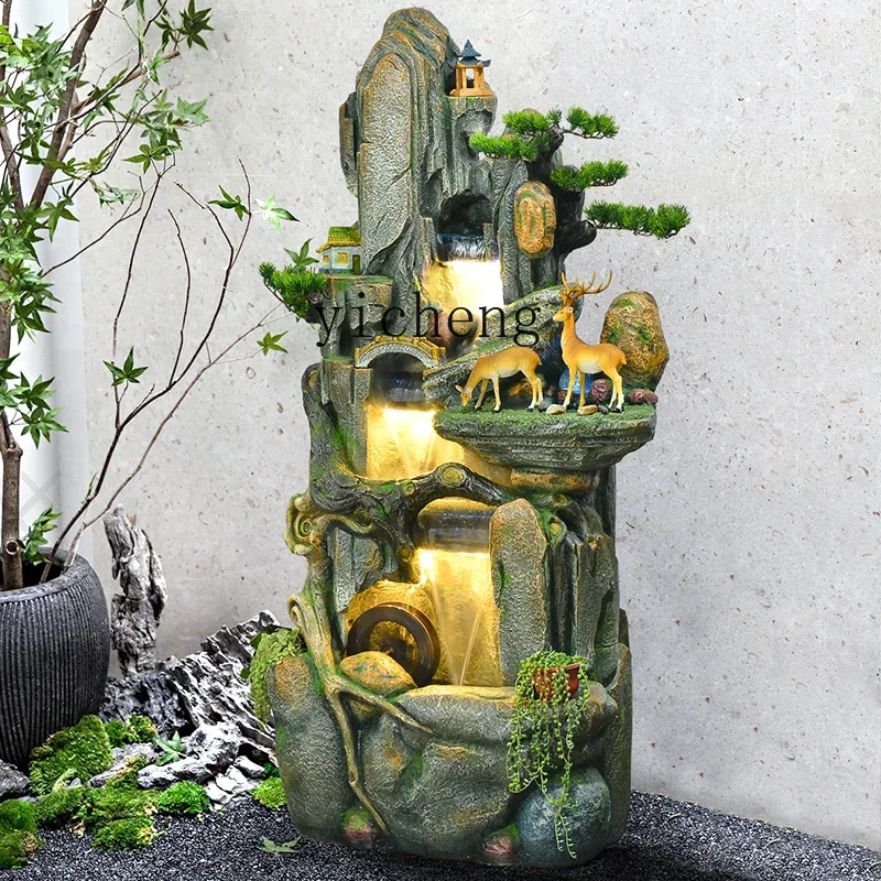 a4 rockery flowing water fountain living room landscape humidifier feng shui wheel decorative
