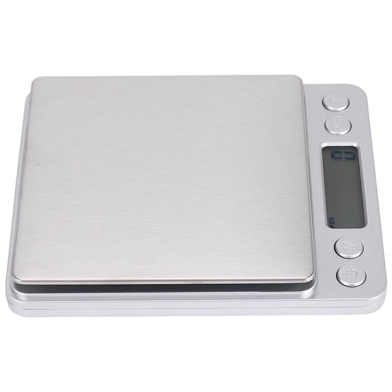 NEW-500G 0.01G Digital Scale Electronic Weight Scales Pocket Case Jewelry Scale Food Kitchen Balance Silver