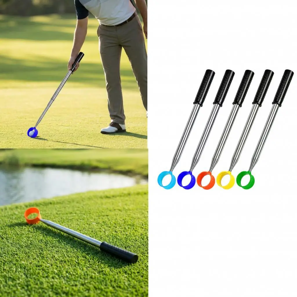 

Golf Ball Retriever Tool Telescoping Stainless Steel Picker for Golf Ball Collection Water Sand Grass