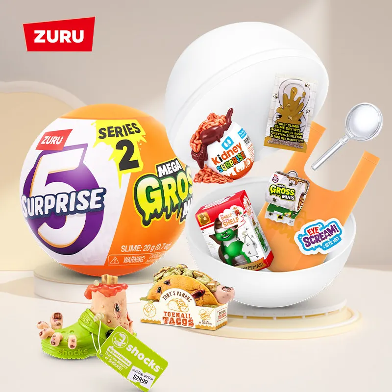 

Zuru 5 Surprise Mega Gross Minis Series 2 Prank Blind Ball Toy Messed Up Brands Fake Gross Food Tricky Gag Toy For Kids Party
