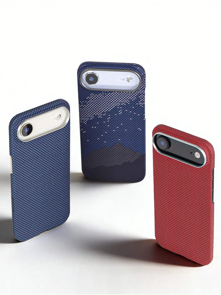 YTF-Carbon dla iPhone 17 Air Etui na telefon komórkowy Ultra-cienkie etui z Kevlaru Aramid 17 Pro Max Magnetyczne etui na iPhone 17 Pro — zdjęcie produktu 7