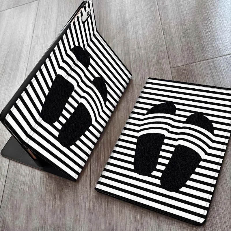 

Black Red Striped Art Pattern For iPad Pro 7 8 9 Gen 2 11 13 5th 6th 10th 11th M5 M4 12.9 10.9 10.2 Inch 2024 2025 Tablet Case