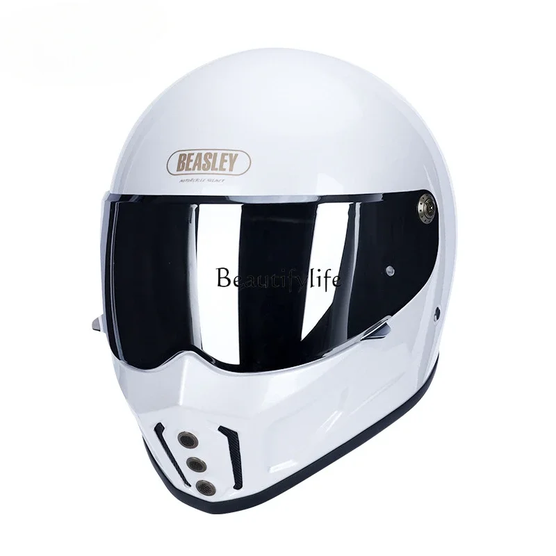 Motorcycle helmet personalized retro tough guy knight helmet fiberglass retro universal in all seasons