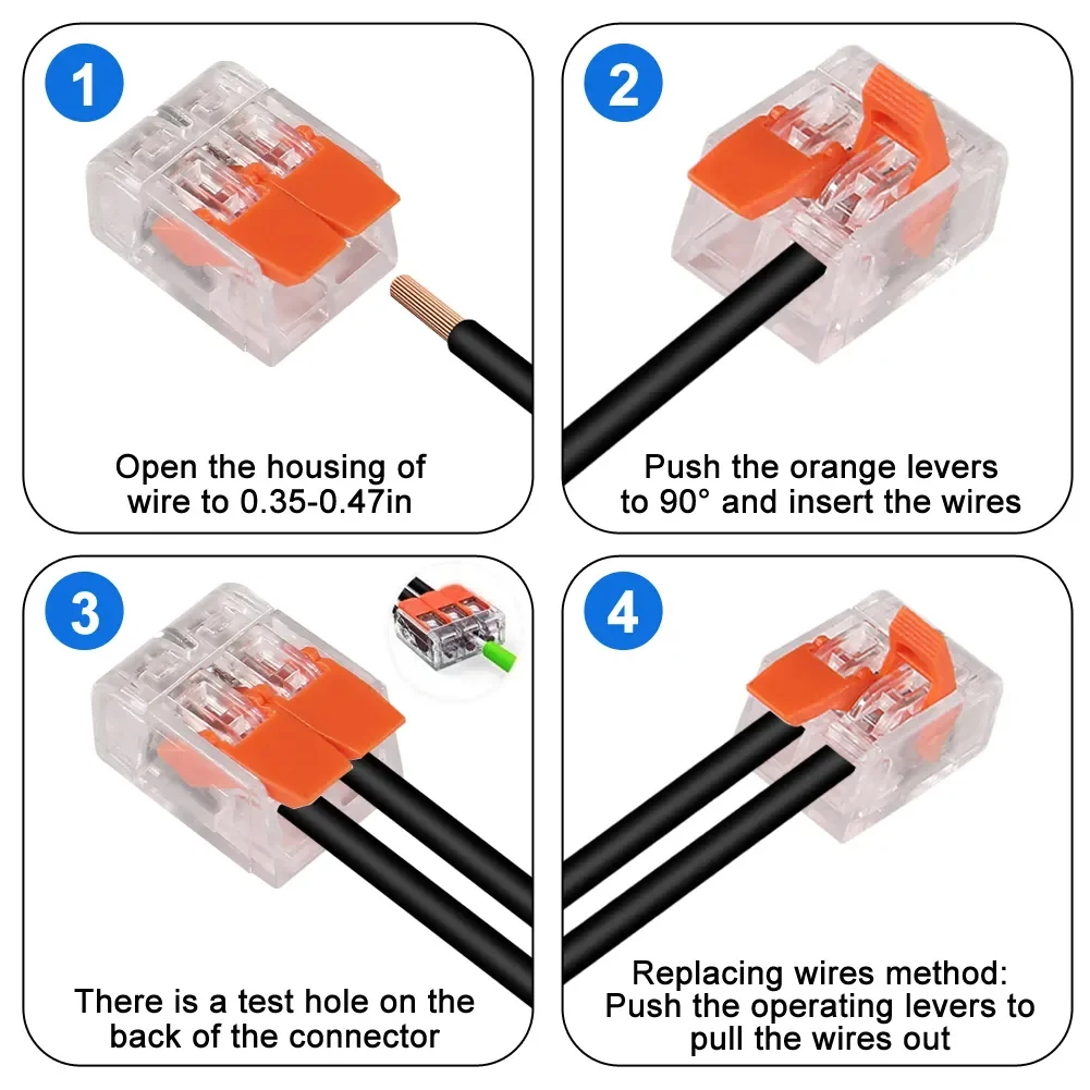 AliExpress Collection Abrazadera de bloque de alambre para Conectores eléctricos 221, miniconector de Terminal de Cable doméstico rápido, reutilizable, 75 piezas